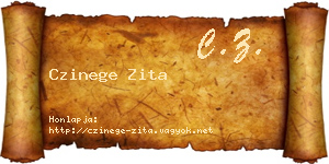 Czinege Zita névjegykártya